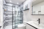 Bathroom features shower 